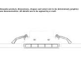 LED wall light for suspended ceilings Cayuga