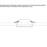 Recessed LED spotlight in die-cast aluminum for suspended ceilings Ubrique