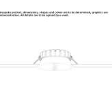 Recessed spotlight in die-cast aluminum for suspended ceilings Tryduby