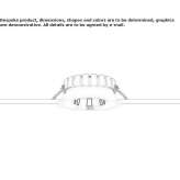 Recessed spotlight into the suspended ceiling Tryduby