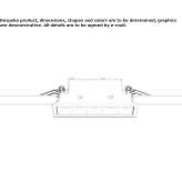 Recessed LED spotlight in die-cast aluminum for suspended ceilings Cayuga