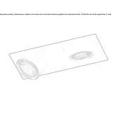 Adjustable rectangular metal LED spotlight Meliki