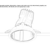 Round recessed spotlight for suspended ceilings Balabyne