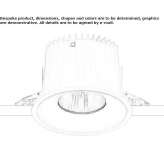 Round recessed spotlight for suspended ceilings Balabyne