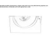 Adjustable square LED reflector Dobrota