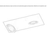 Recessed rectangular metal LED spotlight Nispen