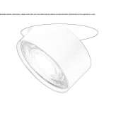 Adjustable, semi-recessed LED spotlight Meeden