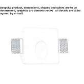 Recessed square LED plaster spotlight Agnetz