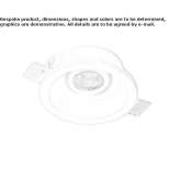 Round LED spotlight recessed into plaster plaster Arzo