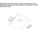 Recessed square plaster spotlight Jalipa