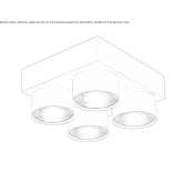 Wielopunktowy reflektor sufitowy LED Meeden