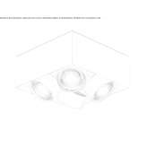 Multi-point LED ceiling spotlight Meeden