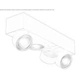 Wielopunktowy reflektor sufitowy LED Meeden
