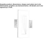 Recessed rectangular plaster LED spotlight Agnetz