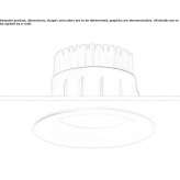 Okrągły reflektor sufitowy z odlewanego ciśnieniowo aluminium Ibicui