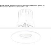 Round ceiling spotlight in die-cast aluminum Arnage