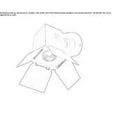 Adjustable metal reflector for wall mounting Lares