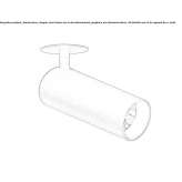 Adjustable, semi-recessed LED spotlight Chipao