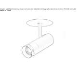 Semi-recessed LED spotlight Cognac