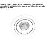 Recessed, adjustable aluminum LED reflector Mogos