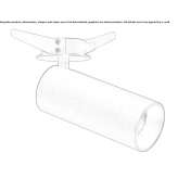 Adjustable aluminum ceiling spotlight Yaylak