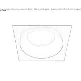 Recessed square LED spotlight Arnedo