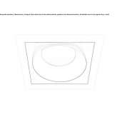 Recessed square LED spotlight Arnedo