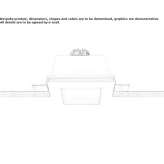 Wpuszczany sufitowy reflektor gipsowy LED Tocoa