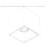 Square metal LED spotlight, dimmable Plogoff