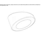 Surface-mounted LED spotlight with asymmetric light distribution Moncucco