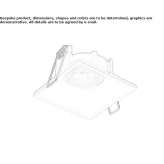 Wpuszczany kwadratowy reflektor aluminiowy LED Dworp