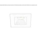 Recessed square aluminum LED spotlight Sulikow