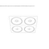 Aluminum recessed LED reflector Sebes