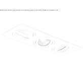 Polygonal, rectangular aluminum LED reflector Argenta