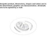 Recessed, adjustable aluminum LED reflector Garcina