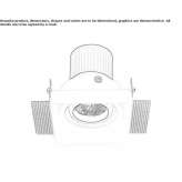 Recessed square reflector Tohogne