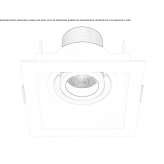 Recessed round metal LED spotlight Bedero