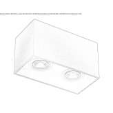 Wielopunktowy aluminiowy reflektor sufitowy LED Hillbank
