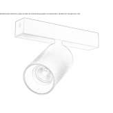 Regulowany okrągły aluminiowy reflektor LED Hillbank