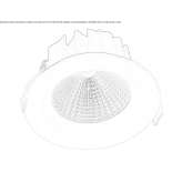 Recessed aluminum LED spotlight with dimmable function Raymore