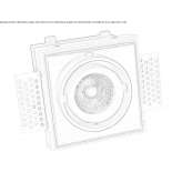 Regulowany kwadratowy reflektor aluminiowy LED Glidden