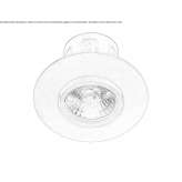 Modern, recessed, dimmable aluminum LED spotlight Popilnia