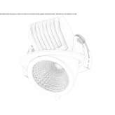 Wpuszczany, regulowany aluminiowy reflektor LED Hurlock