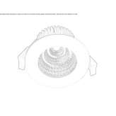 Recessed round aluminum LED spotlight Raymore