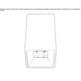 Reflektor sufitowy LED z aluminium, malowany proszkowo Zipacon