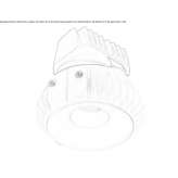 Round aluminum LED spotlight for suspended ceilings Beiu