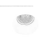 Recessed round plaster spotlight for suspended ceilings Cativa