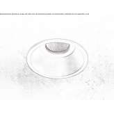 Round recessed LED spotlight made of powder-coated aluminum Barcin