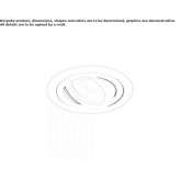 Adjustable, powder-coated aluminum reflector Piatra