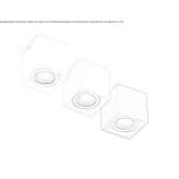 Square LED ceiling spotlight Boise